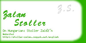 zalan stoller business card